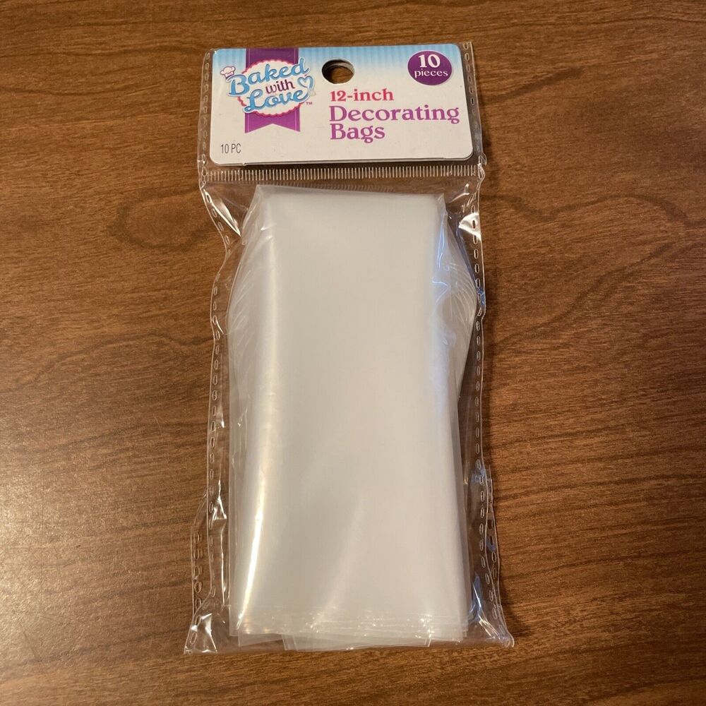 Baked with Love 12 In Decorating Bags 10 Count Open Pack Unused